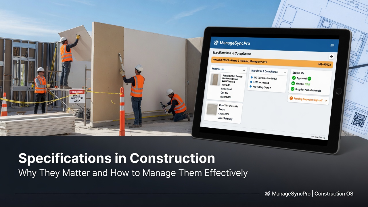 Specifications in Construction: Why They Matter and How to Manage Them Effectively